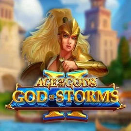 Age Of The Gods: God Of Storms 2 logo – Slots by Playtech at Rolling Slots Casino