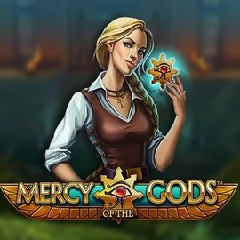 Mercy Of The Gods slot logo by NetEnt at Rolling Slots Casino