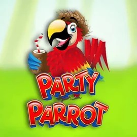 Party Parrot slot visual from Rival available on rolling-slots.net
