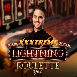 Live Casino logo of XXXtreme Lightning Roulette from Evolution at Rolling Slots Casino